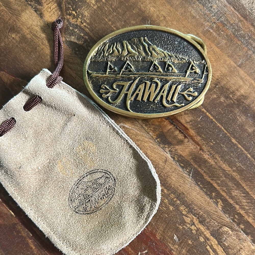 Hawaii Solid Brass Belt Buckle #AK3288 Heritage Mint LTD Collectible